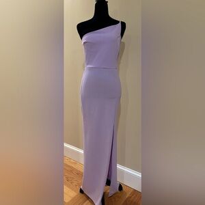 Nasty Gal Lilac One Shoulder Maxi Dress Size 8